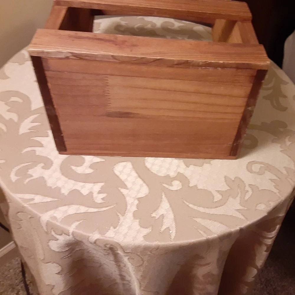 Wood Bottle Caddy w/Bottle Opener